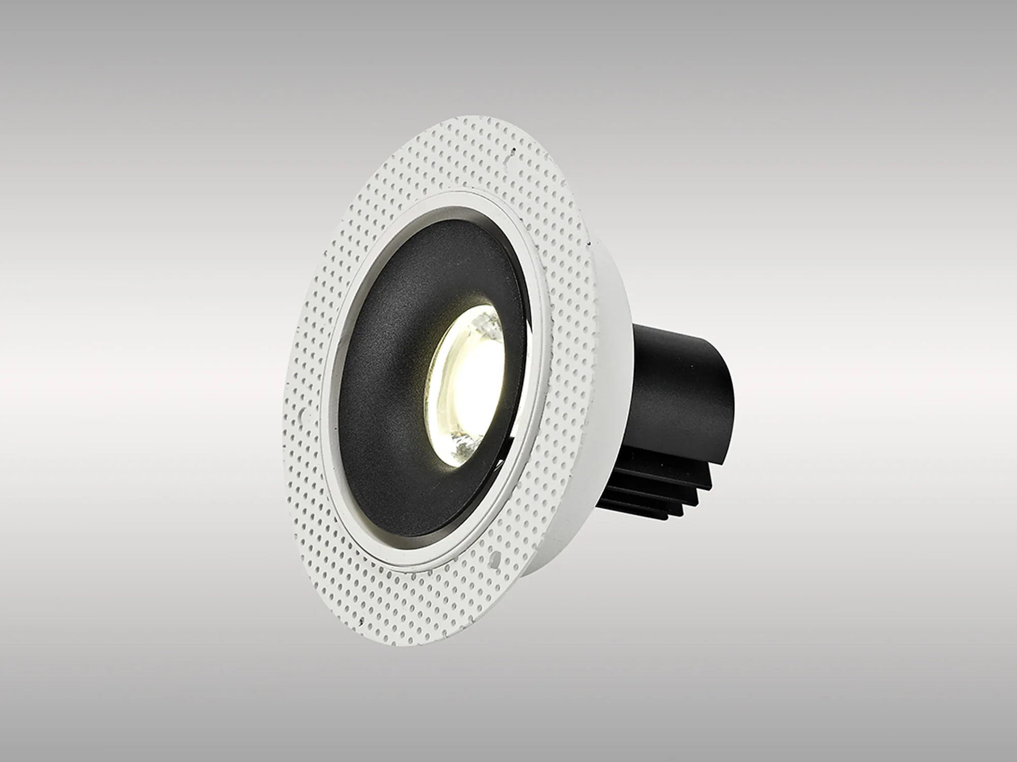 Bolor T 9 Tridonic Powered 9W 3000K 840lm 36° CRI>90 LED Engine White/Black Trimless Fixed Recessed Spotlight, IP20 DM202075  Dlux Bolor T 9